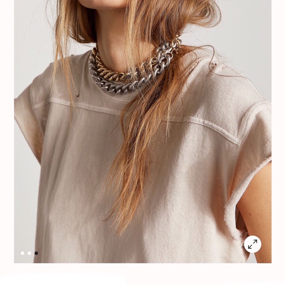 Free People Retro Warrior Distressed T-Shirt - Picture 2 of 7